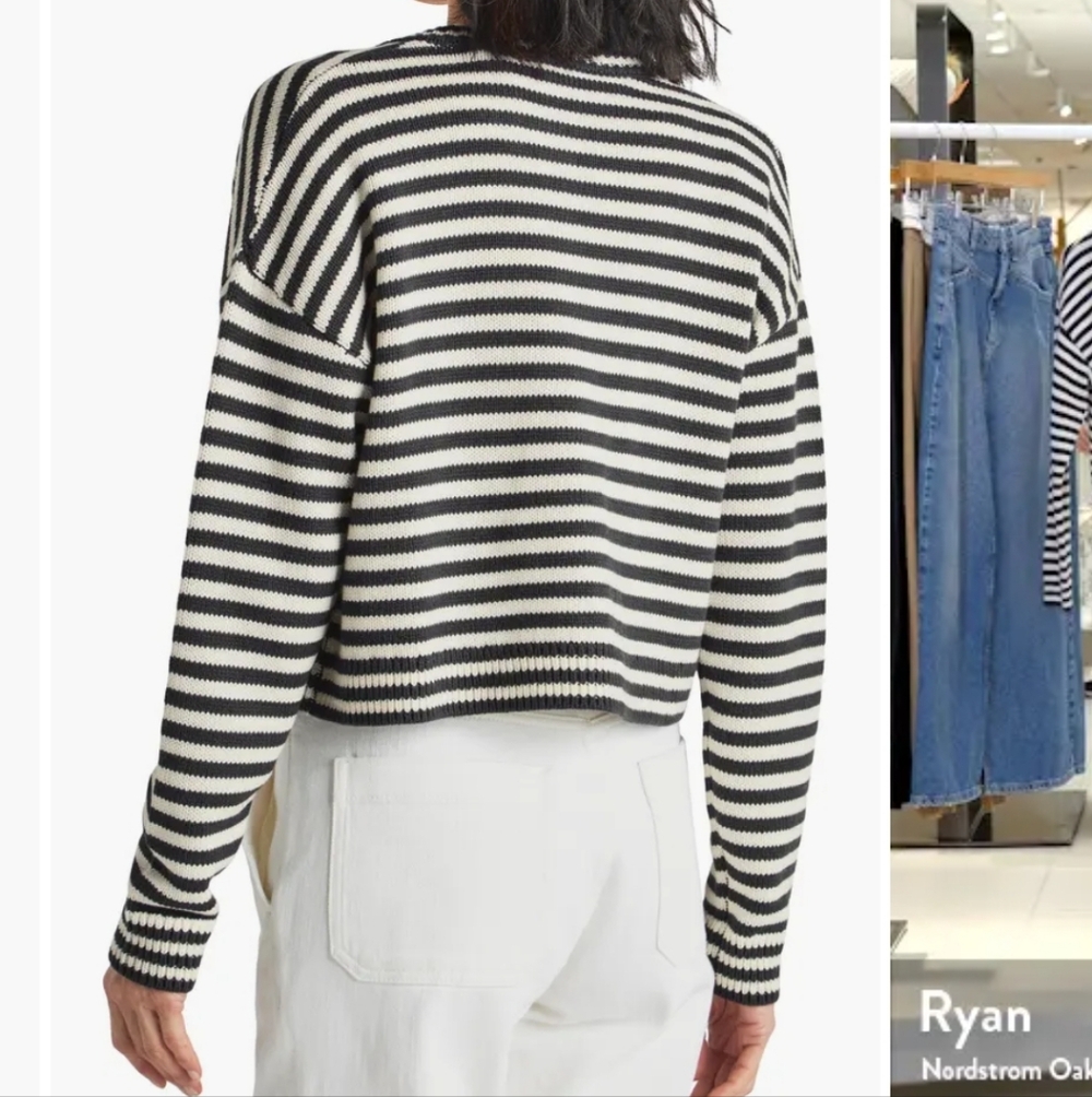 Splendid Lily Striped Cropped Cardigan - Picture 2 of 5